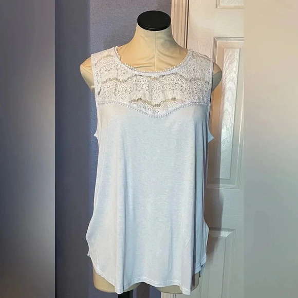 BUNDLE FOR FREE H&M Light Blue Sleeveless Top - Picture 2 of 6